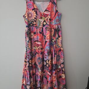SHEIN Vibrant Floral Maxi Dress - Multicolor